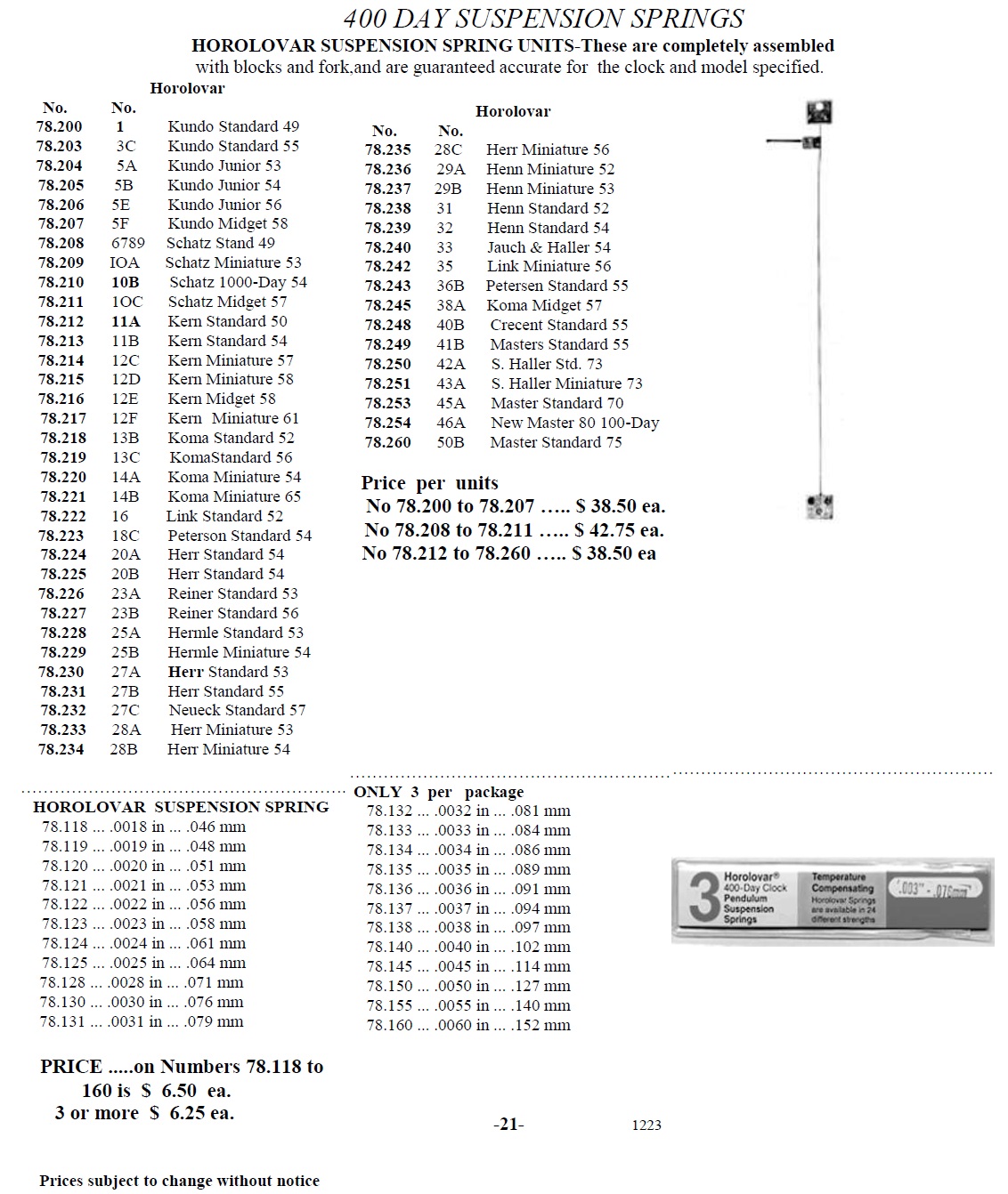 400 Day Suspension Springs